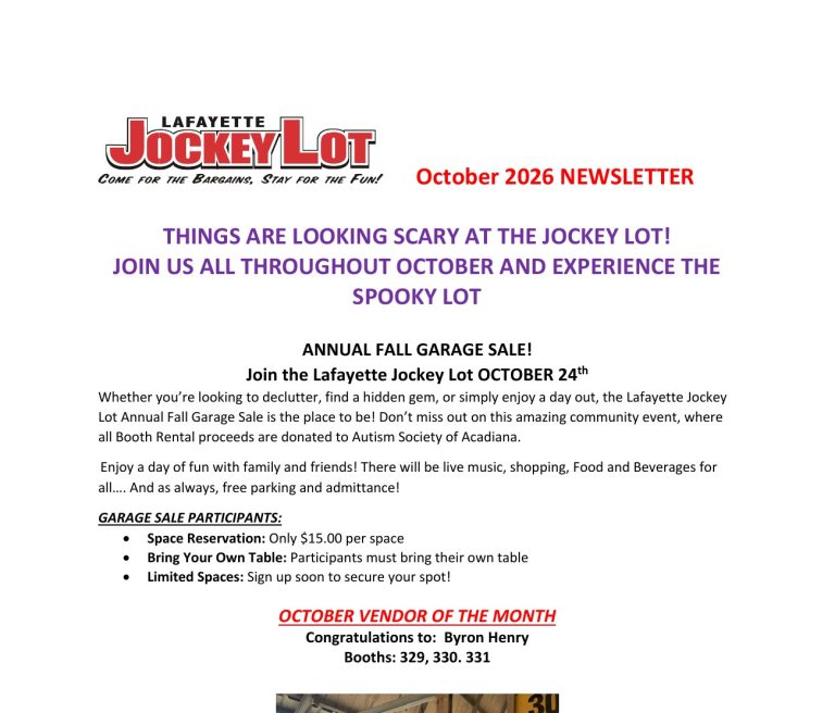 October 2026 Newsletter – Louisiana's Finest Open Air Market